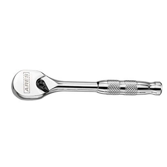 ARES 42003-1/2-Inch Drive 90-Tooth Full Polish Ratchet Low Profile 90-Tooth Reversible Design with 4 Degree Swing Premium Chrome Vanadium Steel Construction & Chrome Plated Finish ARES 42003-1/2-Inch Drive 90-Tooth Full Polish Ratchet Low Profile 90-Tooth Reversible Design with 4 Degree Swing Premium Chrome Vanadium Steel Construction & Chrome Plated Finish
